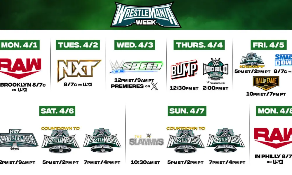 Calendar of wrestling events to watch this month.